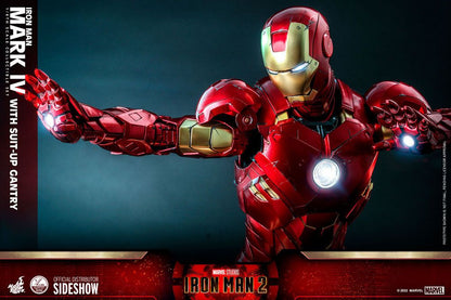 HOT TOYS - Marvel - Iron Man 2 1:4 Action Doll Iron Man Mark IV with Suit-Up Gantry