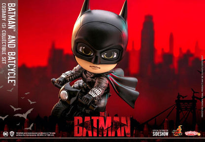 HOT TOYS - Dc Comics - The Batman Cosbaby Mini Figure Set Batman & Batcycle