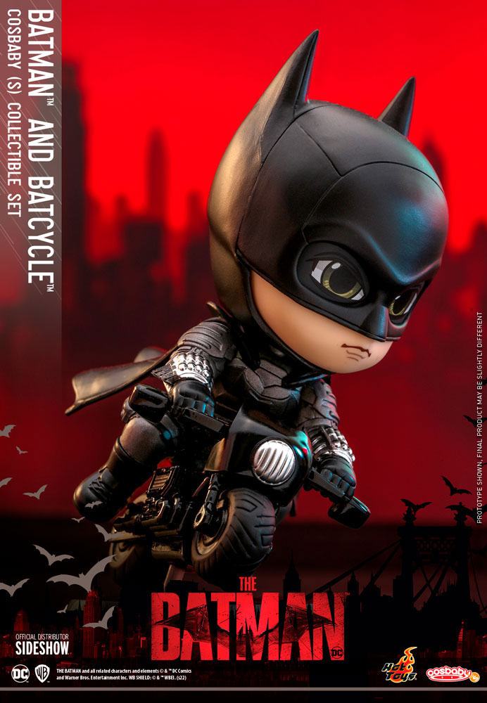 HOT TOYS - Dc Comics - The Batman Cosbaby Mini Figure Set Batman & Batcycle