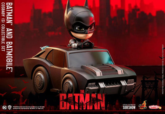 HOT TOYS - Dc Comics - The Batman Cosbaby Mini Figure Set Batman & Batmobile