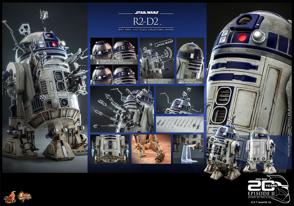 HOT TOYS - Star Wars: Episode II Action Figure 1/6 R2-D2