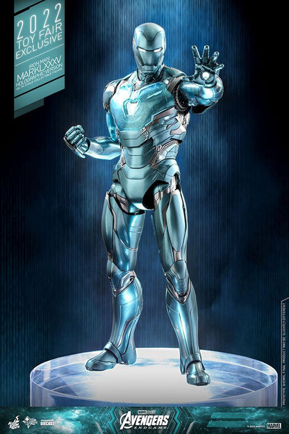 HOT TOYS - Marvel - Avengers Endgame Die Cast 1:6 Action Doll Iron Man Mark LXXXV (Holographic Ver) 2022 Toy Fair EXCLUSIVE