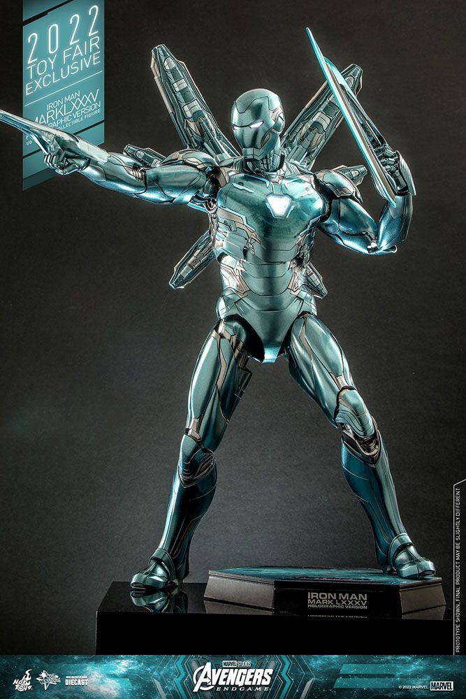 HOT TOYS - Marvel - Avengers Endgame Die Cast 1:6 Action Doll Iron Man Mark LXXXV (Holographic Ver) 2022 Toy Fair EXCLUSIVE