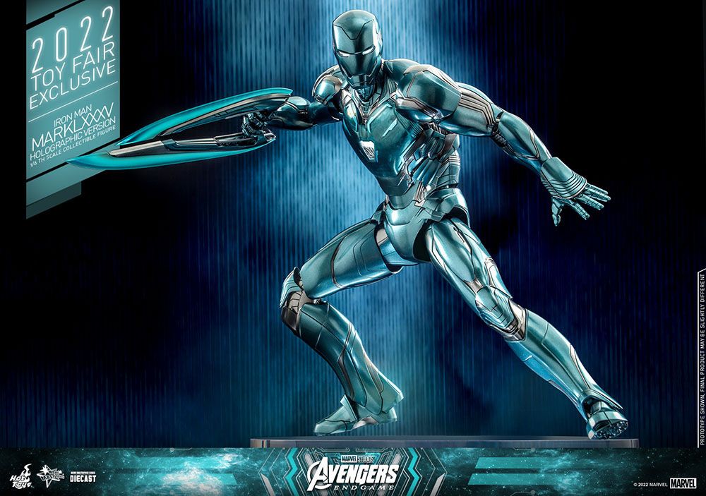 HOT TOYS - Marvel - Avengers Endgame Die Cast 1:6 Action Doll Iron Man Mark LXXXV (Holographic Ver) 2022 Toy Fair EXCLUSIVE