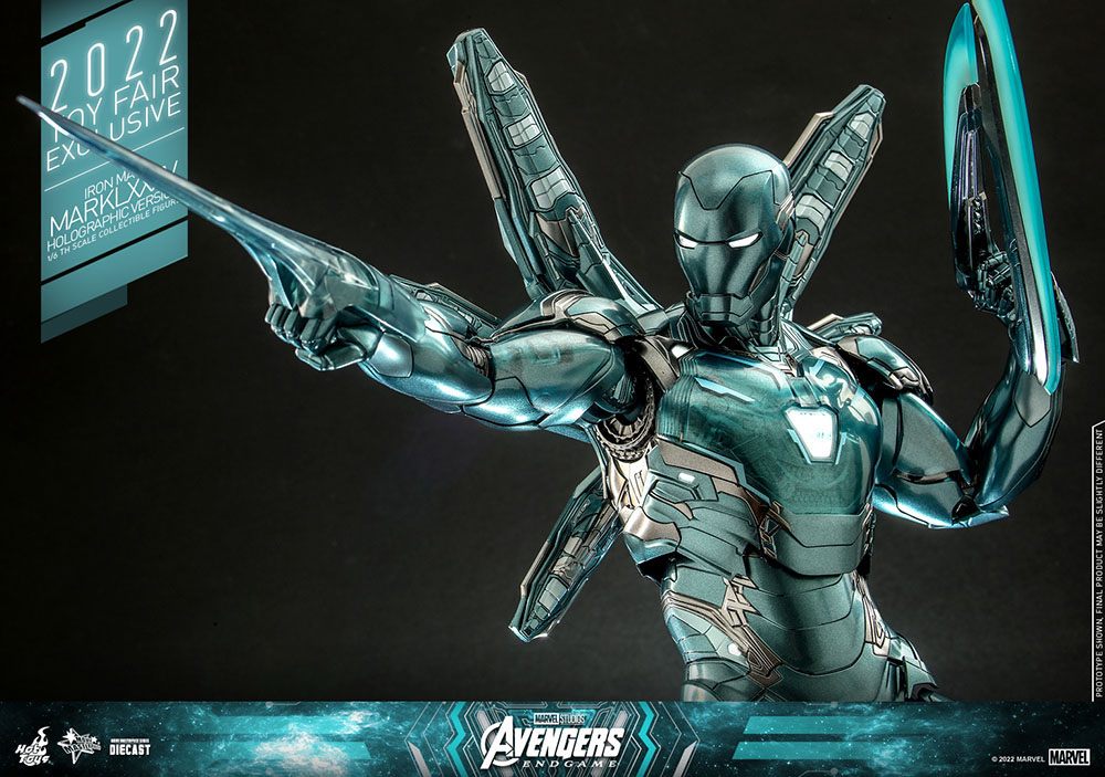 HOT TOYS - Marvel - Avengers Endgame Die Cast 1:6 Action Doll Iron Man Mark LXXXV (Holographic Ver) 2022 Toy Fair EXCLUSIVE