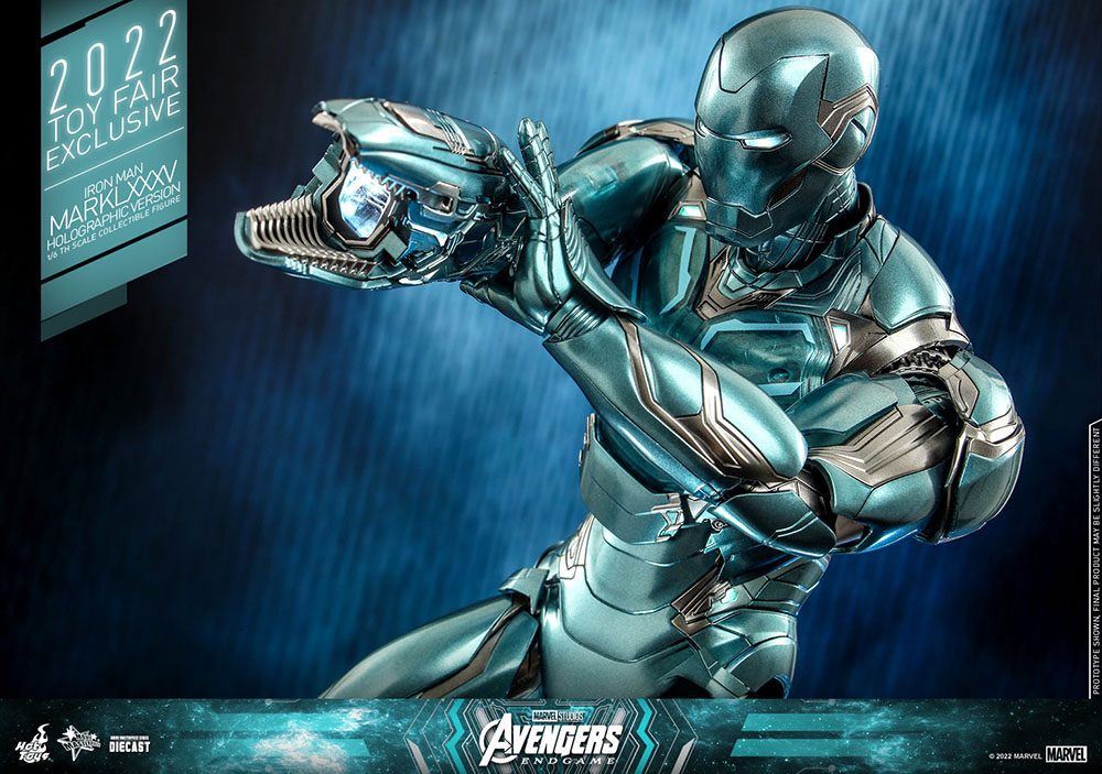 HOT TOYS - Marvel - Avengers Endgame Die Cast 1:6 Action Doll Iron Man Mark LXXXV (Holographic Ver) 2022 Toy Fair EXCLUSIVE