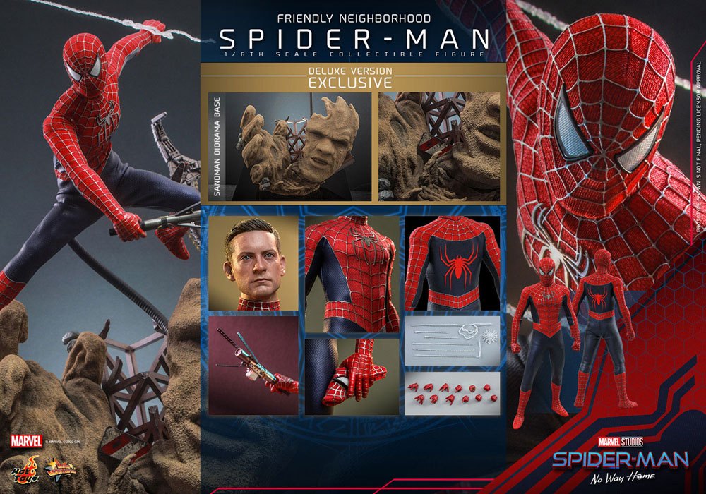 HOT TOYS - Marvel - Spider-Man No Way Home 1:6 Action Doll Friendly Neighborhood Spider-Man (DeLuxe Ver)