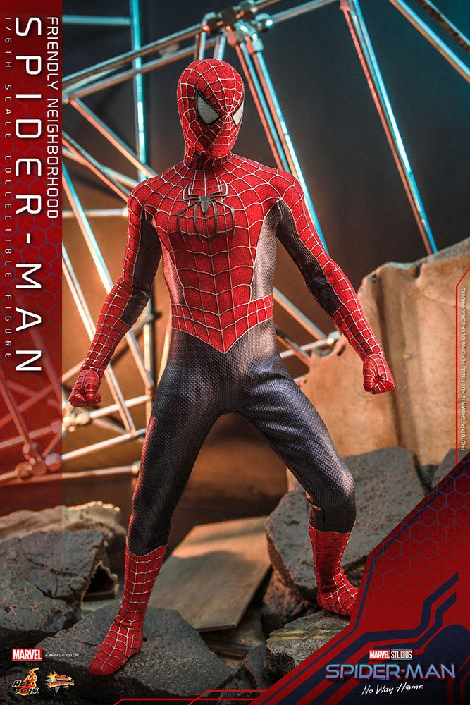 HOT TOYS - Marvel - Spider-Man No Way Home Movie Masterpiece 1:6 Action Doll Friendly Neighborhood Spider-Man