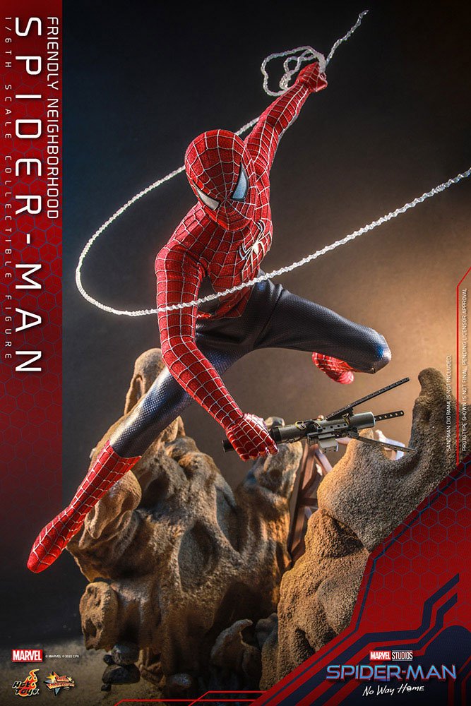 HOT TOYS - Marvel - Spider-Man No Way Home Movie Masterpiece 1:6 Action Doll Friendly Neighborhood Spider-Man