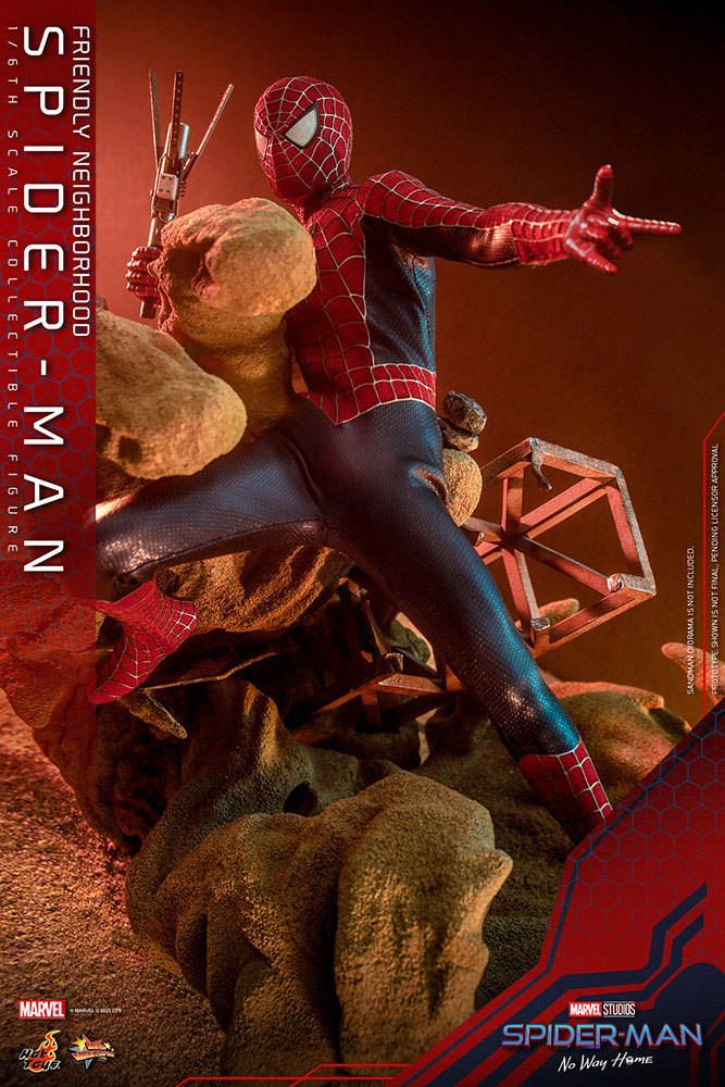 HOT TOYS - Marvel - Spider-Man No Way Home Movie Masterpiece 1:6 Action Doll Friendly Neighborhood Spider-Man