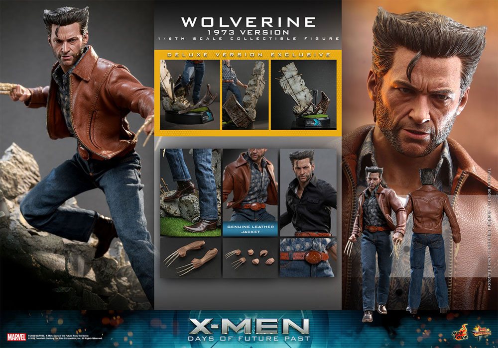 HOT TOYS - Marvel - Legends: 1:6 Action Dolls X-Man Days of Future Past Wolverine (1973 Ver) DeLuxe Ver