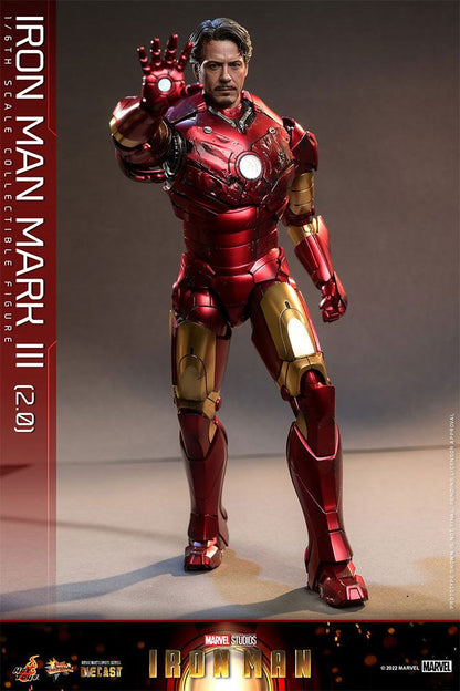 HOT TOYS - Marvel - Iron Man Movie Masterpiece Series Diecast Action Figure 1/6 Iron Man Mark III (2.0)