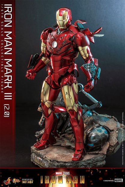 HOT TOYS - Marvel - Iron Man Movie Masterpiece Series Diecast Action Figure 1/6 Iron Man Mark III (2.0)