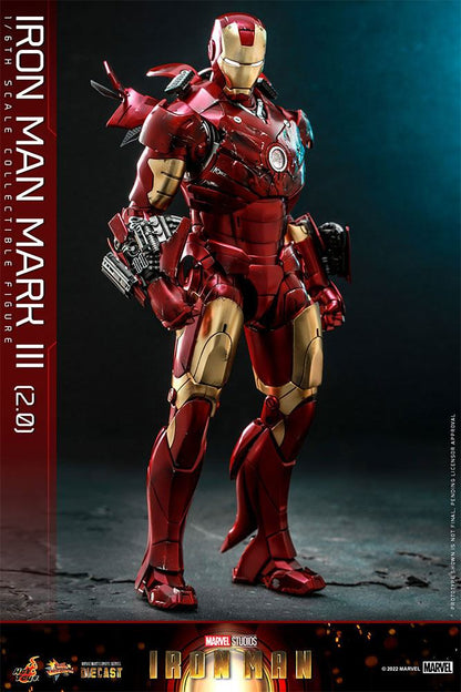 HOT TOYS - Marvel - Iron Man Movie Masterpiece Series Diecast Action Figure 1/6 Iron Man Mark III (2.0)