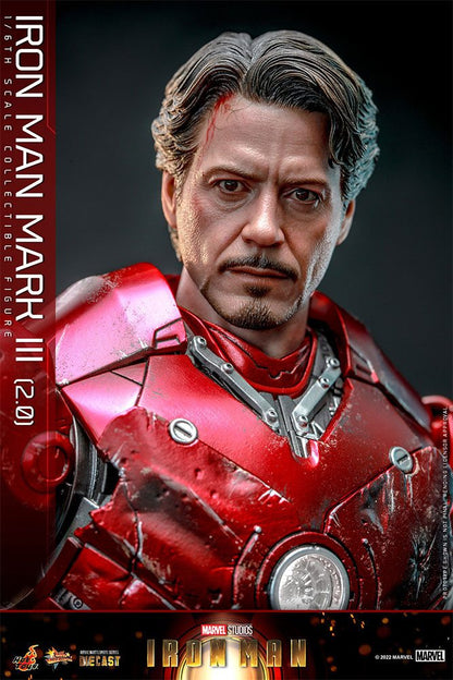 HOT TOYS - Marvel - Iron Man Movie Masterpiece Series Diecast Action Figure 1/6 Iron Man Mark III (2.0)