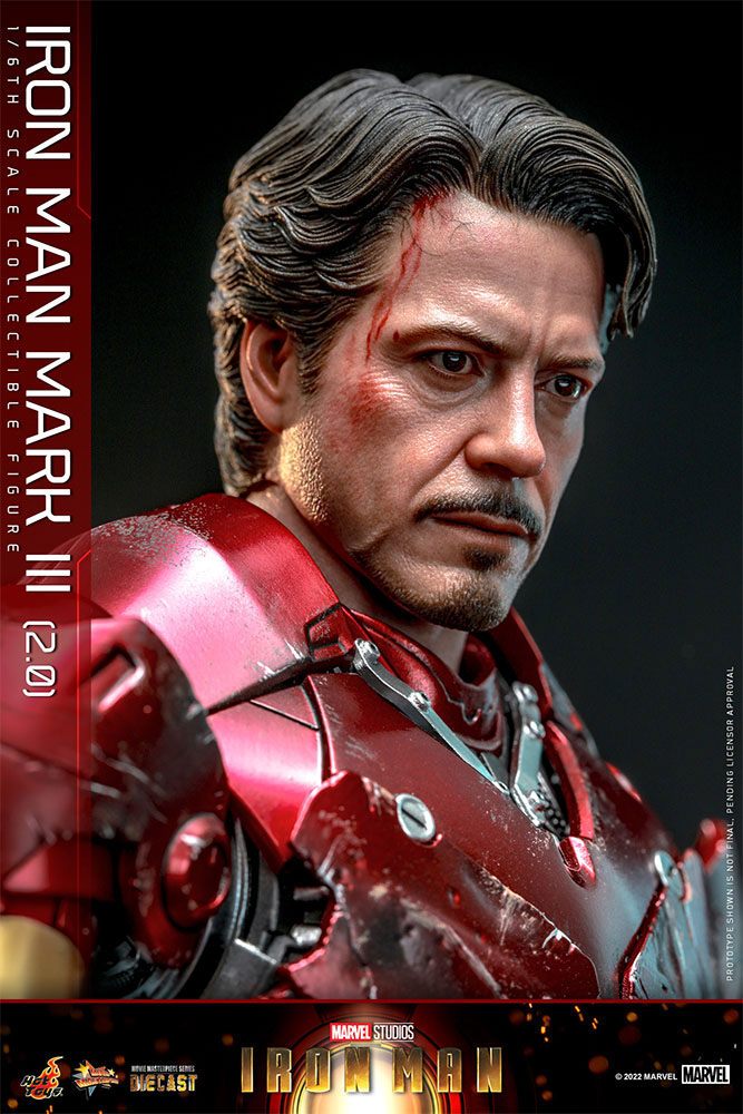 HOT TOYS - Marvel - Iron Man Movie Masterpiece Series Diecast Action Figure 1/6 Iron Man Mark III (2.0)