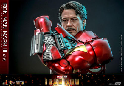 HOT TOYS - Marvel - Iron Man Movie Masterpiece Series Diecast Action Figure 1/6 Iron Man Mark III (2.0)