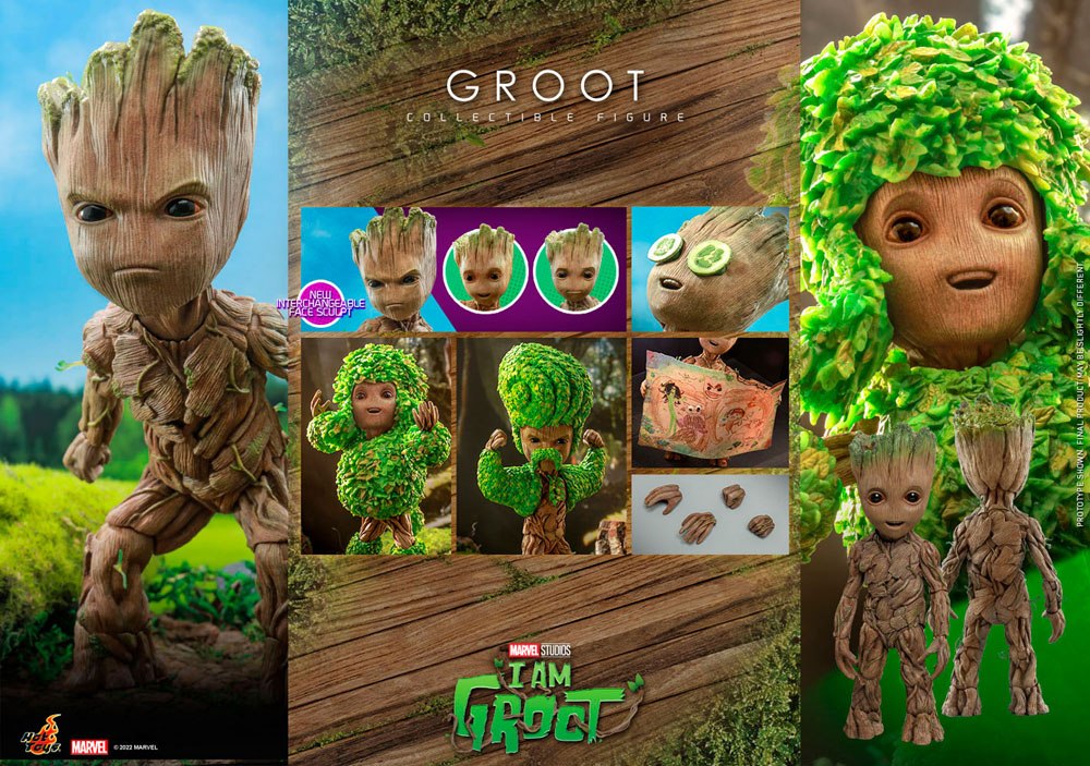 HOT TOYS - Marvel - I Am Groot 1:6 Action Doll Groot