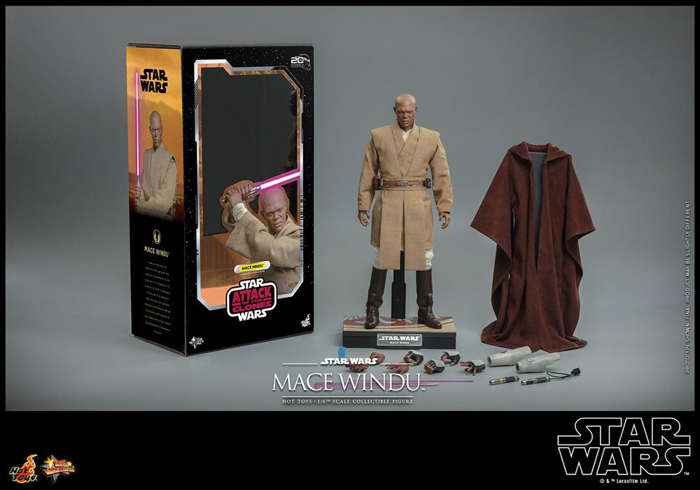 HOT TOYS - Star Wars: Episode II Action Figure 1/6 Mace Windu MMS681