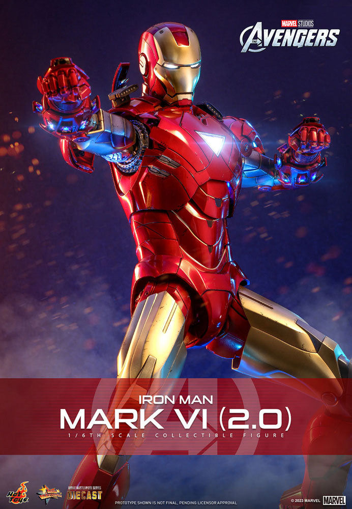 HOT TOYS - Marvel's The Avengers Movie Masterpiece Diecast Action Figure 1/6 Iron Man Mark VI (2.0) MMS687D52