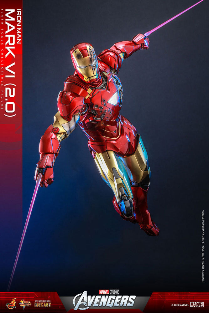 HOT TOYS - Marvel's The Avengers Movie Masterpiece Diecast Action Figure 1/6 Iron Man Mark VI (2.0) MMS687D52