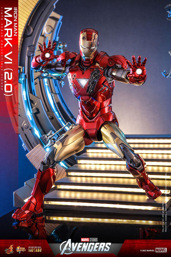 HOT TOYS - Marvel's The Avengers Movie Masterpiece Diecast Action Figure 1/6 Iron Man Mark VI (2.0) MMS687D52