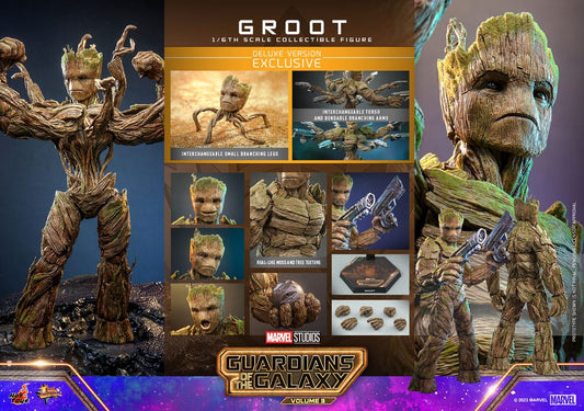 HOT TOYS - Marvel - Guardians of The Galaxy Vol. 3 Movie Masterpiece 1:6 Action Doll Groot