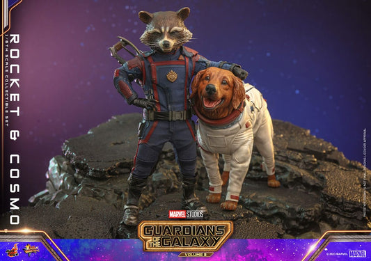 HOT TOYS - Marvel - Guardians of The Galaxy Vol. 3 Movie Masterpiece 1:6 Action Dolln 1:6 Rocket & Cosmo