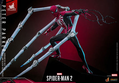 HOT TOYS - Spider-Man 2 Video Game Masterpiece Action Figure 1/6 Peter Parker (Advanced Suit 2.0) (Red and Black Suit Style)  VGM66