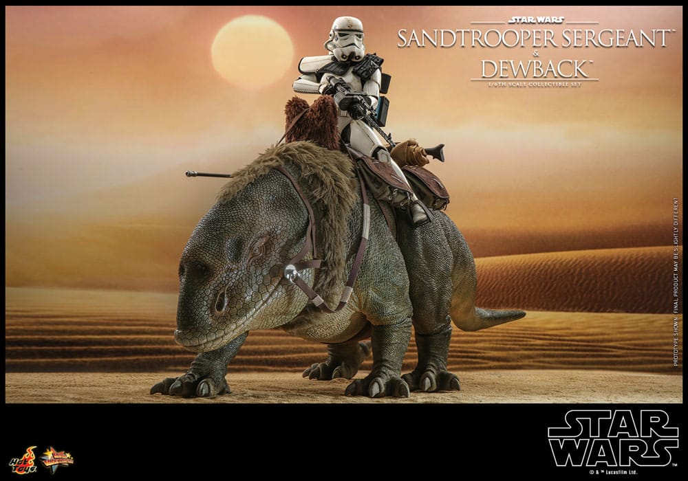 HOT TOYS - Star Wars Episode IV Action Figure 2-Pack 1/6 Sandtrooper Sergeant & Dewback  MMS722