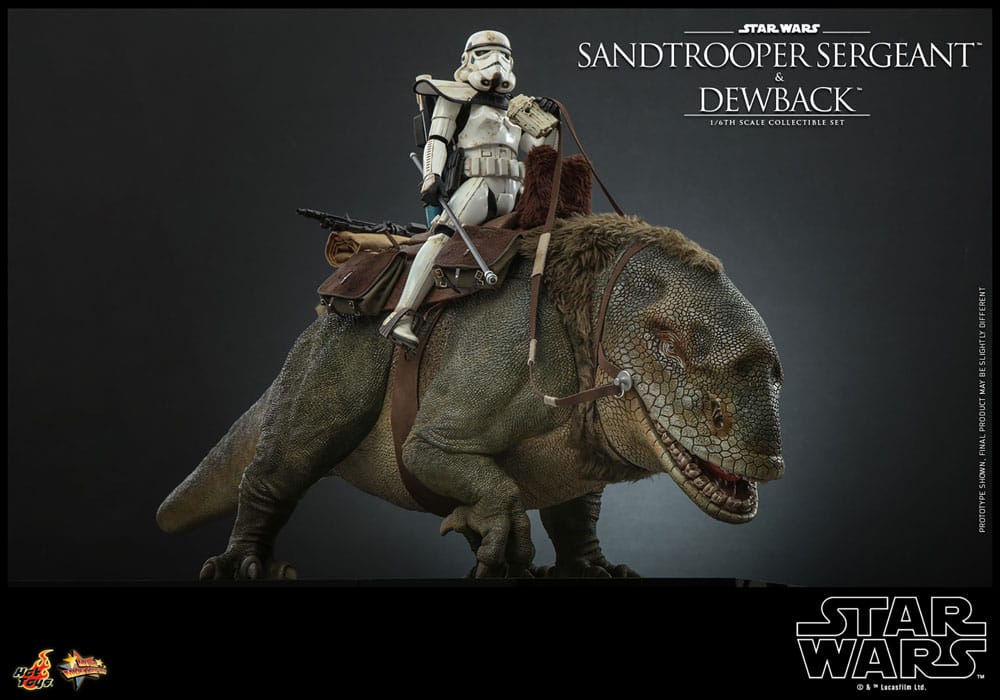 HOT TOYS - Star Wars Episode IV Action Figure 2-Pack 1/6 Sandtrooper Sergeant & Dewback  MMS722