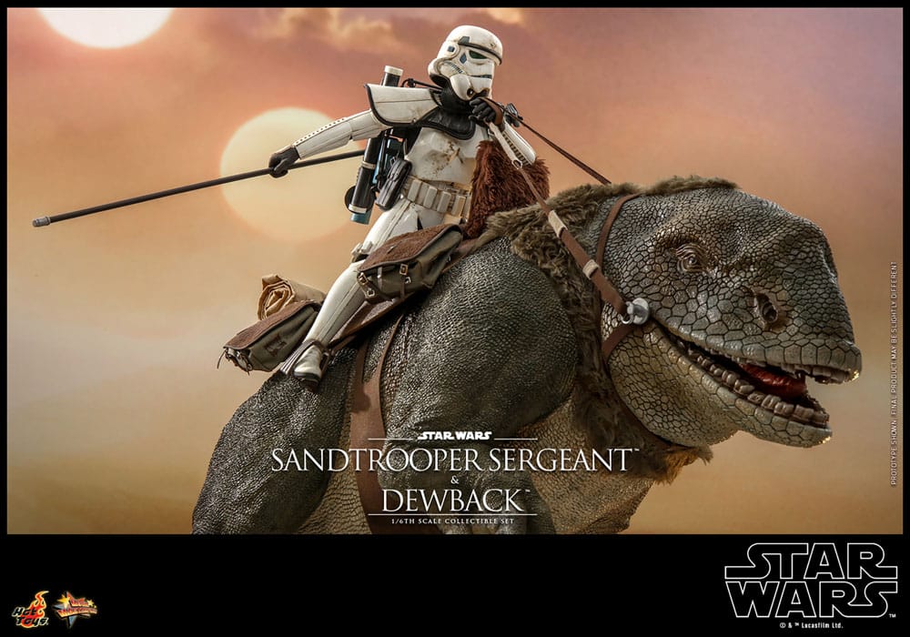 HOT TOYS - Star Wars Episode IV Action Figure 2-Pack 1/6 Sandtrooper Sergeant & Dewback  MMS722