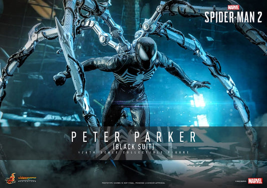 HOT TOYS - Spider-Man 2 Video Game Masterpiece Action Doll 1/6 Peter Parker (Black Suit) VGM56