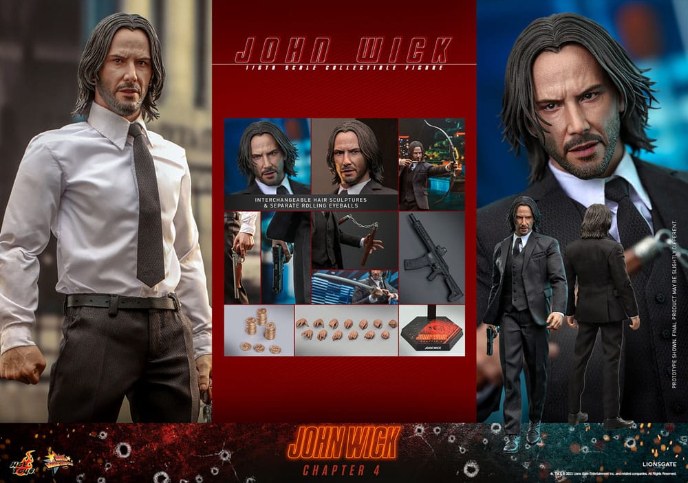 HOT TOYS - John Wick Chapter 4 Movie Masterpiece 1:6 Action Doll Jhon Wick  MMS729