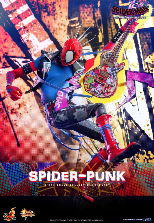 HOT TOYS - Marvel - Spider-Man Across The Spider-Verse Movie Masterpiece 1:6 Action Doll Spider-Punk