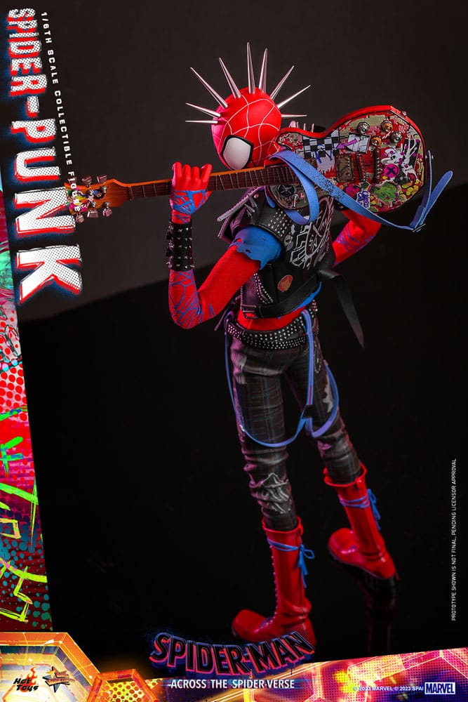 HOT TOYS - Marvel - Spider-Man Across The Spider-Verse Movie Masterpiece 1:6 Action Doll Spider-Punk