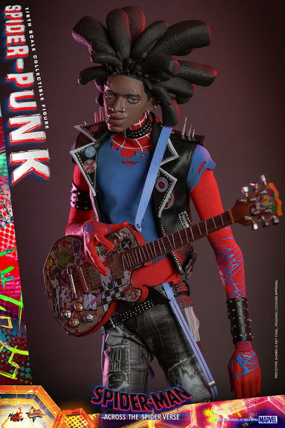 HOT TOYS - Marvel - Spider-Man Across The Spider-Verse Movie Masterpiece 1:6 Action Doll Spider-Punk