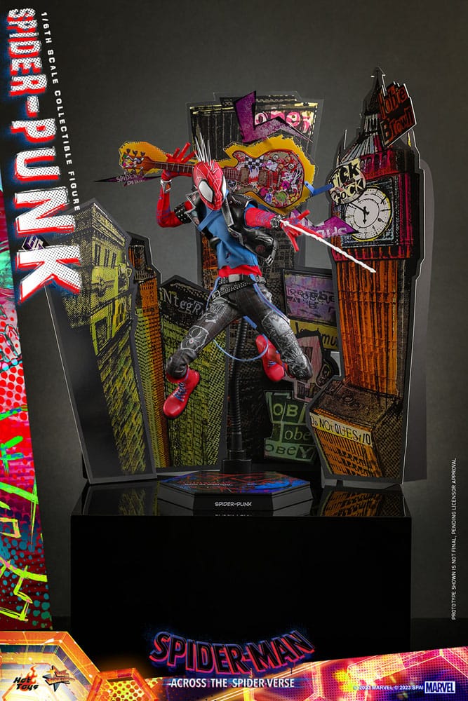 HOT TOYS - Marvel - Spider-Man Across The Spider-Verse Movie Masterpiece 1:6 Action Doll Spider-Punk