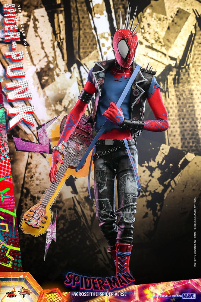 HOT TOYS - Marvel - Spider-Man Across The Spider-Verse Movie Masterpiece 1:6 Action Doll Spider-Punk