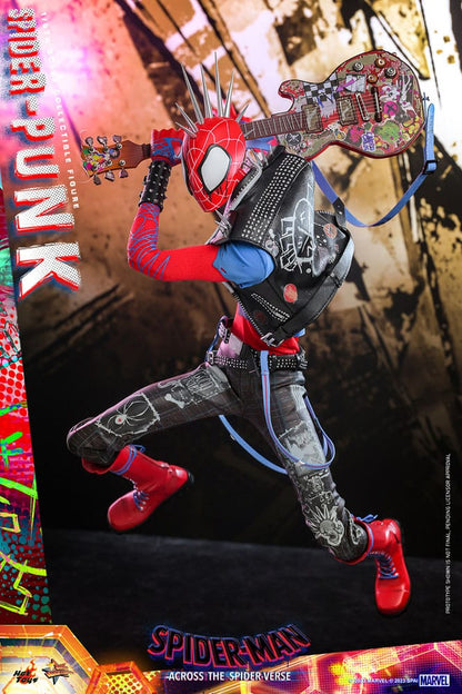 HOT TOYS - Marvel - Spider-Man Across The Spider-Verse Movie Masterpiece 1:6 Action Doll Spider-Punk