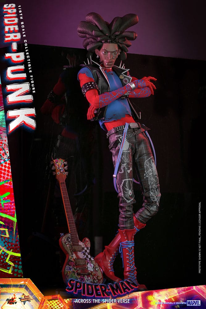 HOT TOYS - Marvel - Spider-Man Across The Spider-Verse Movie Masterpiece 1:6 Action Doll Spider-Punk