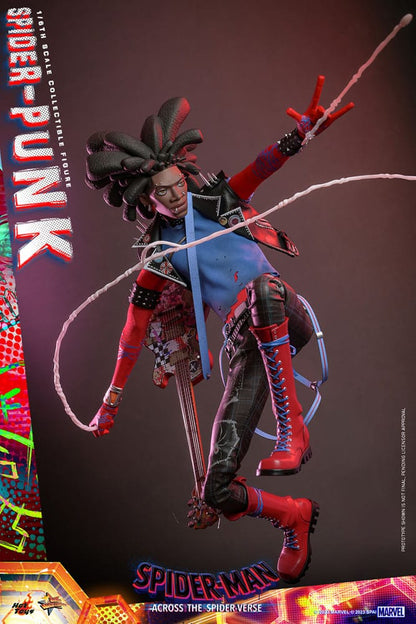 HOT TOYS - Marvel - Spider-Man Across The Spider-Verse Movie Masterpiece 1:6 Action Doll Spider-Punk