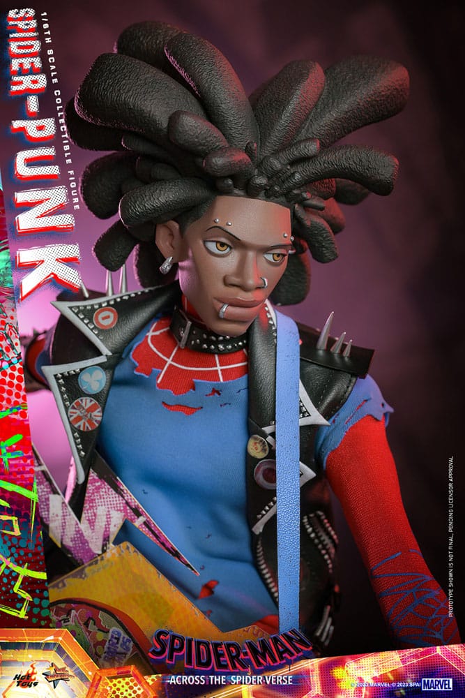 HOT TOYS - Marvel - Spider-Man Across The Spider-Verse Movie Masterpiece 1:6 Action Doll Spider-Punk