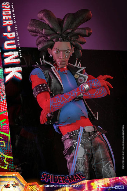 HOT TOYS - Marvel - Spider-Man Across The Spider-Verse Movie Masterpiece 1:6 Action Doll Spider-Punk