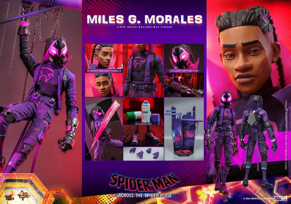 HOT TOYS - Marvel - Spider-Man Across The Spider-Verse Movie Masterpiece 1:6 Action Doll Spider-Punk