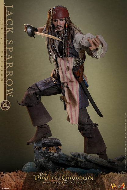 HOT TOYS - Pirates of the Caribbean: Dead Men Tell No Tales - Jack Sparrow Deluxe Version DX38 1:6 Scale Figure