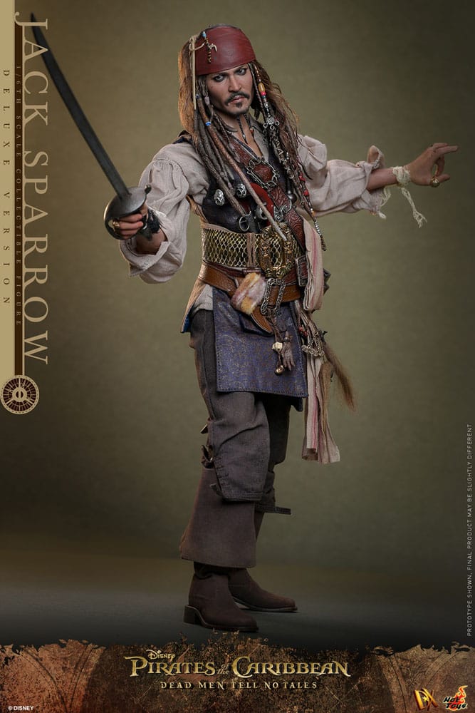 HOT TOYS - Pirates of the Caribbean: Dead Men Tell No Tales - Jack Sparrow Deluxe Version DX38 1:6 Scale Figure