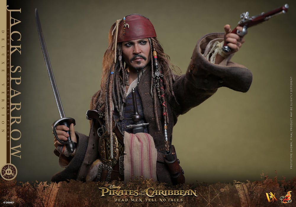 HOT TOYS - Pirates of the Caribbean: Dead Men Tell No Tales - Jack Sparrow Deluxe Version DX38 1:6 Scale Figure
