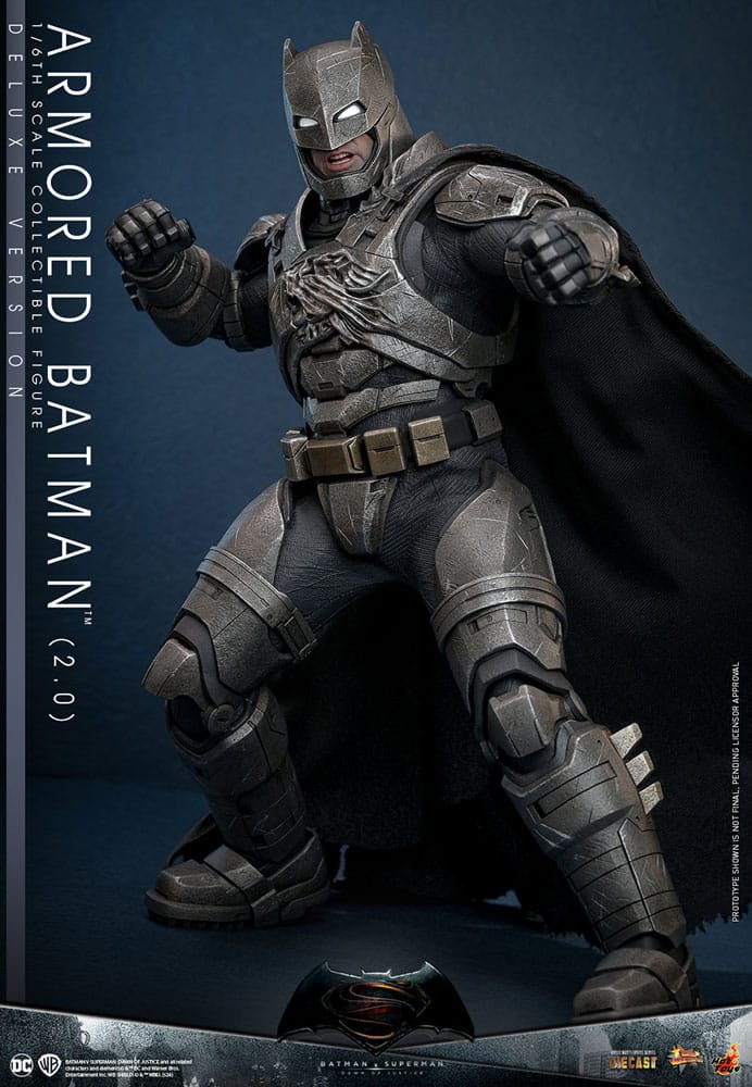 HOT TOYS - Batman v Superman: Dawn of Justice Movie Masterpiece Action Figure 1/6 Armored Batman 2.0 (Deluxe Version)  MMS742D62