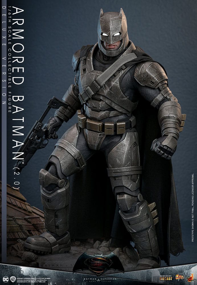 HOT TOYS - Batman v Superman: Dawn of Justice Movie Masterpiece Action Figure 1/6 Armored Batman 2.0 (Deluxe Version)  MMS742D62
